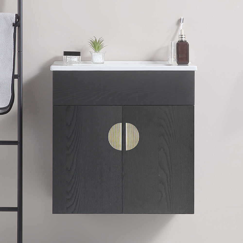 20''Bathroom Vanity,black Excluding sink (Without ceramic basin)