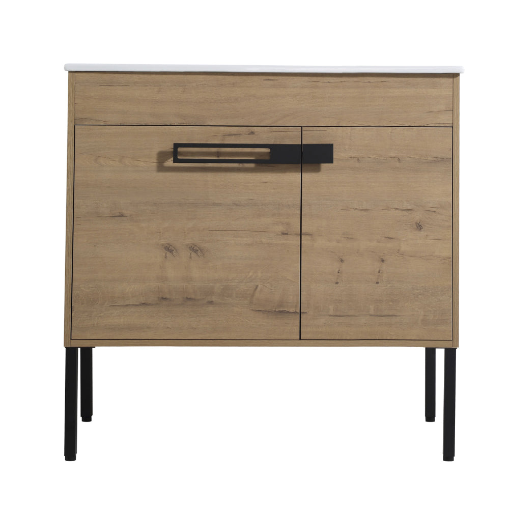 30 Inch Bathroom Vanity, Freestanding Bathroom Vanity or Floating is Optional Conversion, 30*18-00330CG-1(KD-Packing)-Excluding Sink