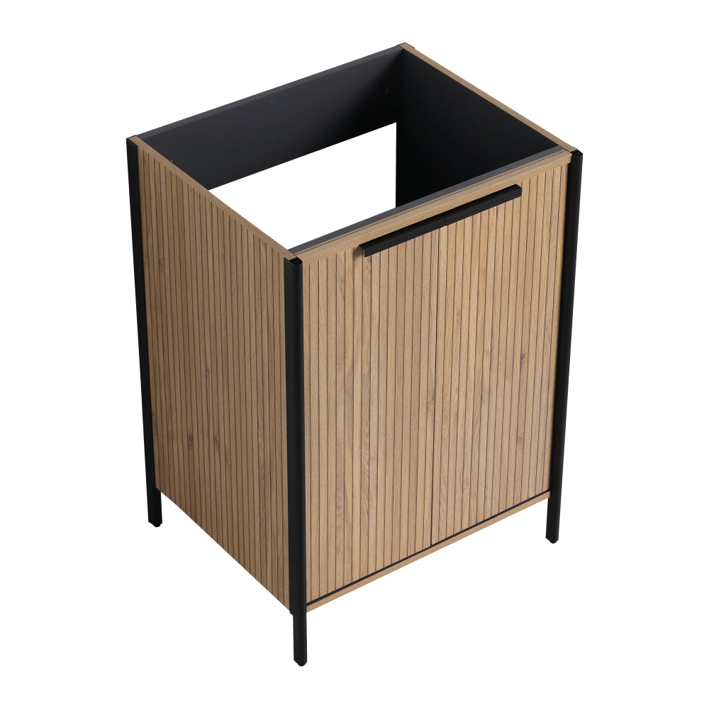 30" Freestanding Bathroom Vanity with Resin Sink & 2 Soft-Close Cabinet Doors (KD-Packing)