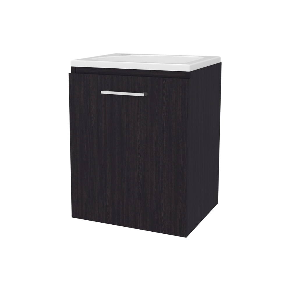 FM FURNITURE Haigleer Creek Bathroom Vanity with Integrated Sink and Faucet, Wengue