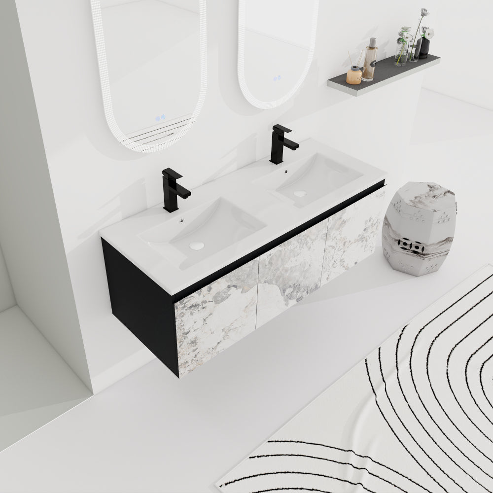48'' Floating Wall-Mounted Bathroom Vanity & Soft-Close Cabinet Door, KD-Package