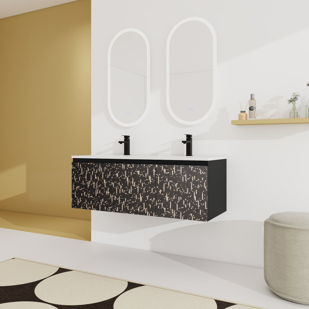 48'' Floating Wall-Mounted Bathroom Vanity & Soft-Close Cabinet Door, KD-Package