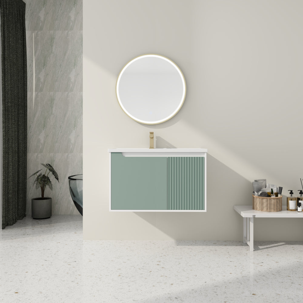 Floating Bathroom Vanity with Sink 32 Inch for Bathroom, Bathroom Vanity with Soft Close Door,