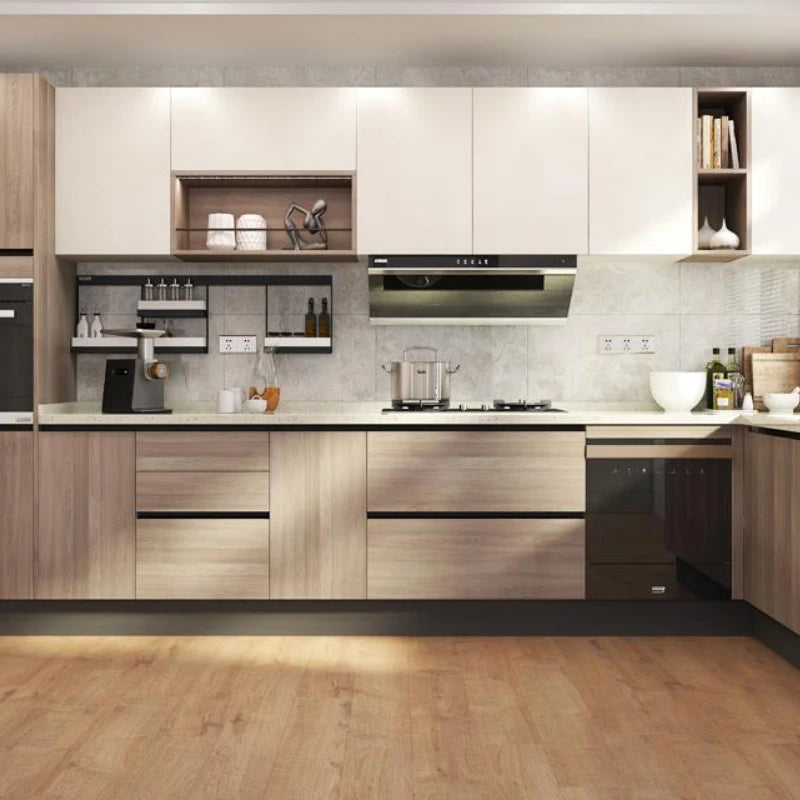 Wholesale Modern Design Household Kitchen Cabinet with Highlight Door Panels