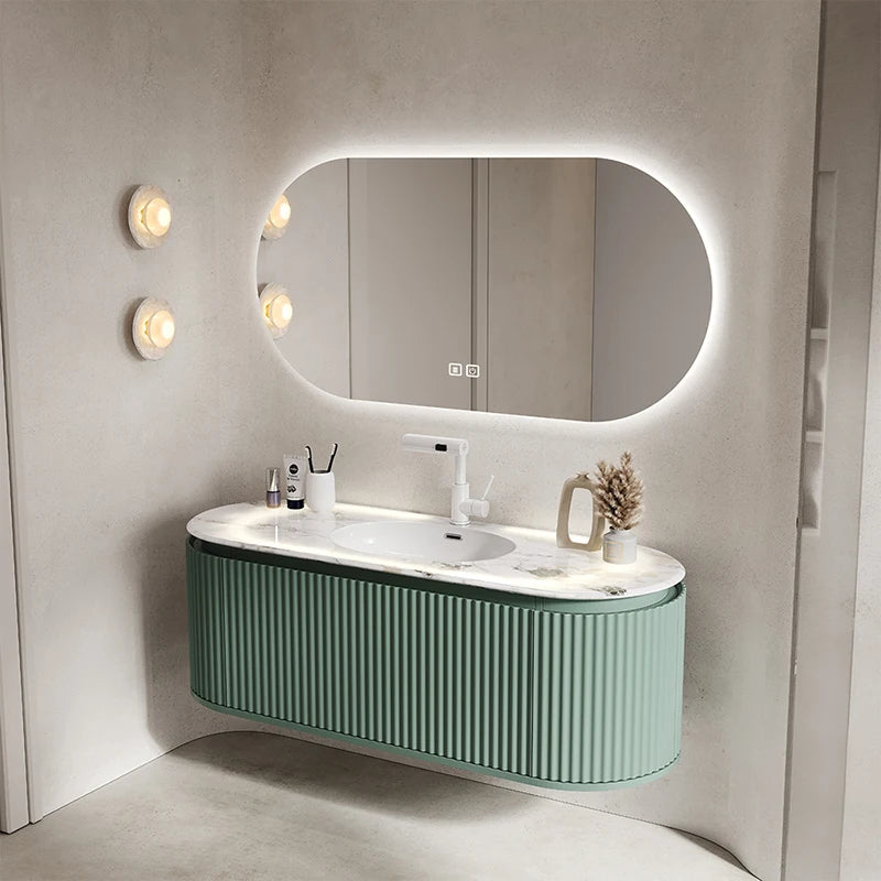 Modern Luxury Design Wall Mounted Washroom Vanities Wooden Bathroom Cabinet Vanity With Double Sink