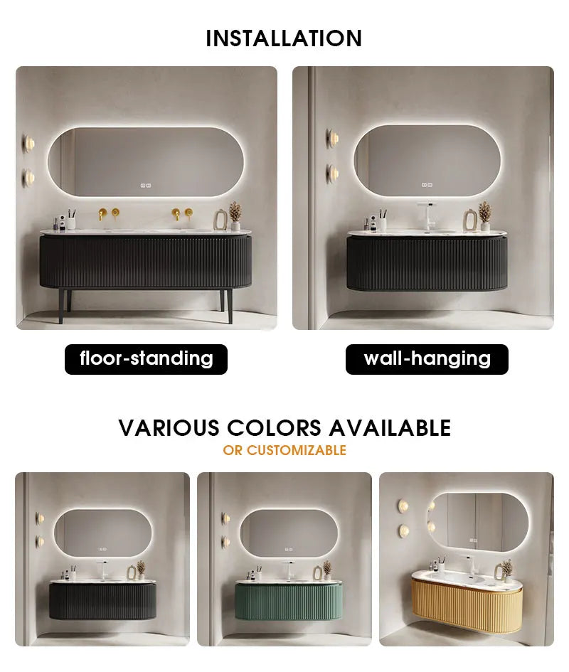 Modern Luxury Design Wall Mounted Washroom Vanities Wooden Bathroom Cabinet Vanity With Double Sink