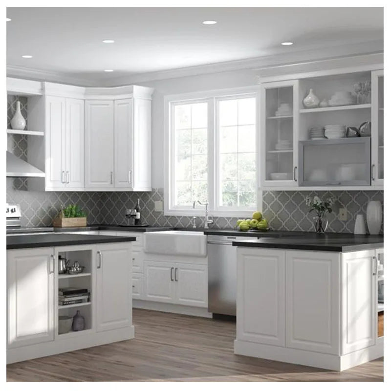 Kitchen cabinet Modern design luxury solid wood wood kitchen furniture cabinets light color