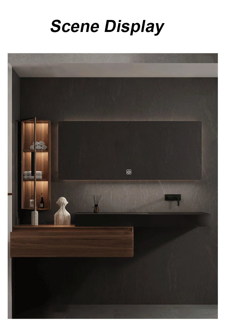 Customized Black Sink Modern Hot Design Bathroom Vanity with Storage Cabinet Wholesale