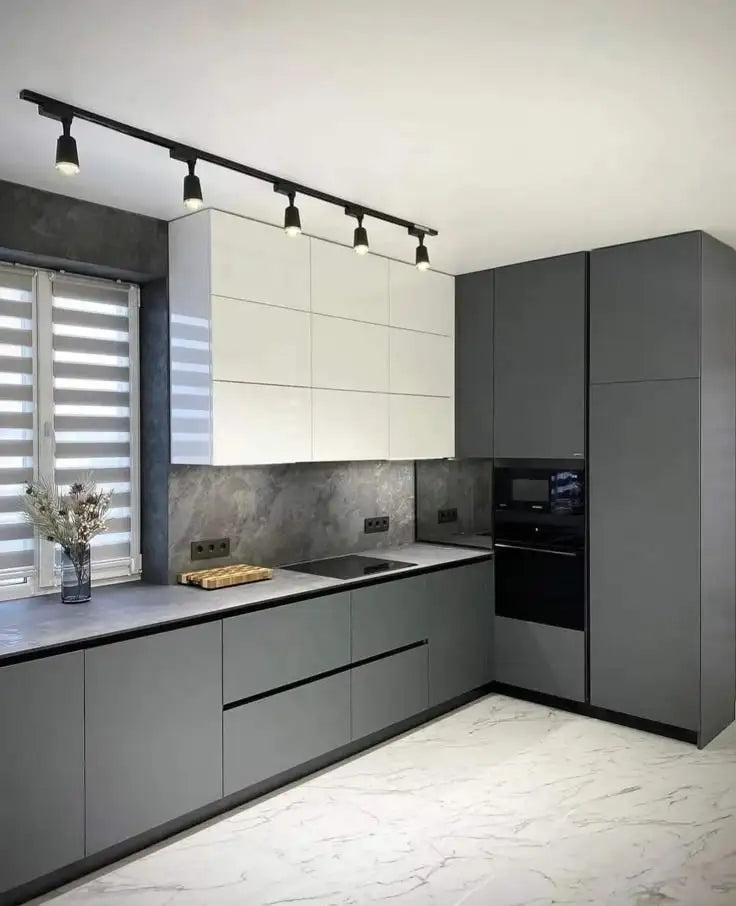 Kitchen cabinet Matte Grey Kitchen Modular Custom Furniture Design Modern Smart Kitchen Cabinets