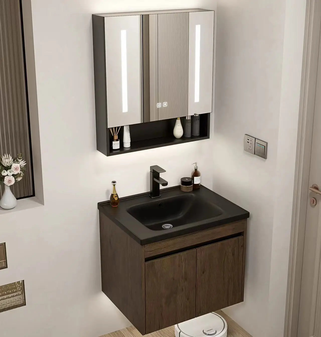 aluminum bathroom cabinet Waterproof basin Small wall-mounted bathroom vanity Honeycomb aluminum cabinet Bathroom vanity with mirror Bathroom cabinet