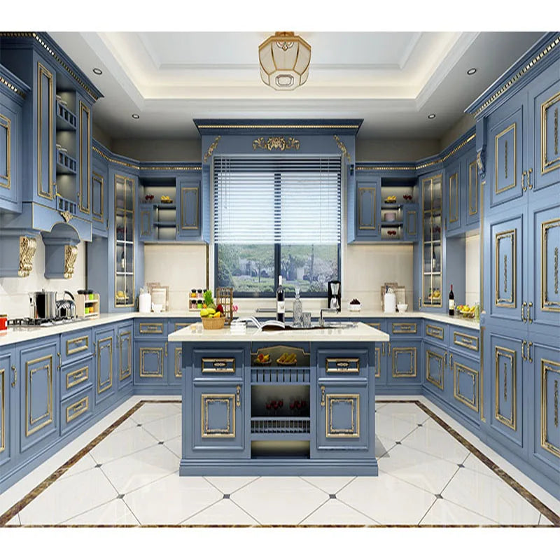 Kitchen cabinet Modern design luxury solid wood wood kitchen furniture cabinets light color