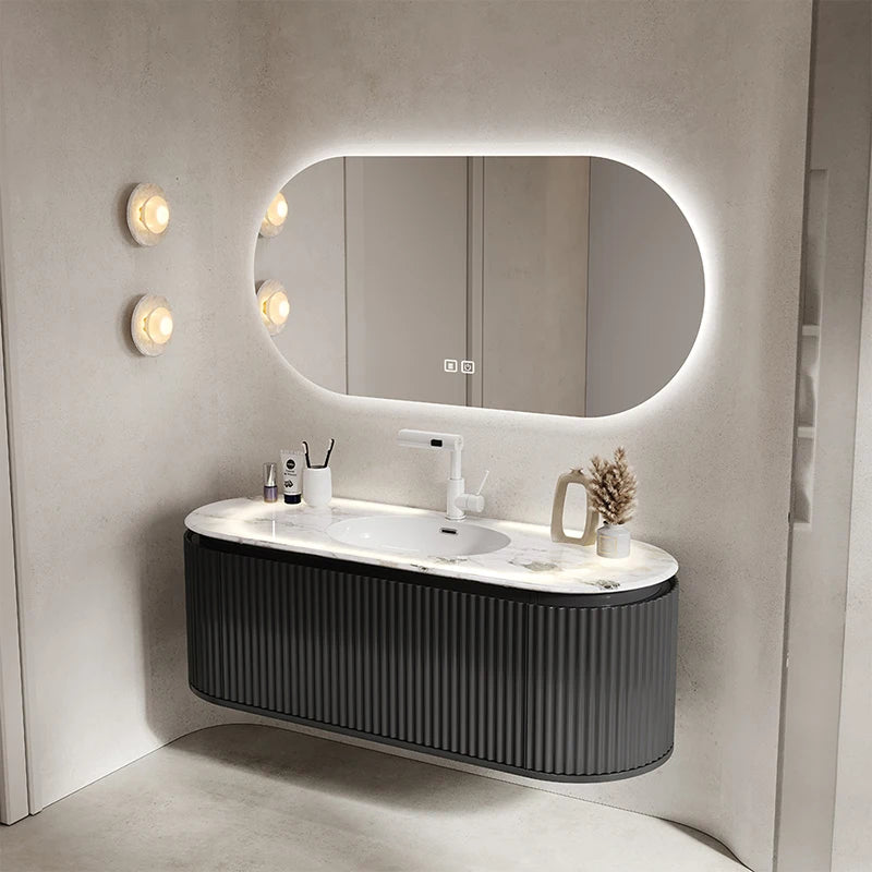 Modern Luxury Design Wall Mounted Washroom Vanities Wooden Bathroom Cabinet Vanity With Double Sink