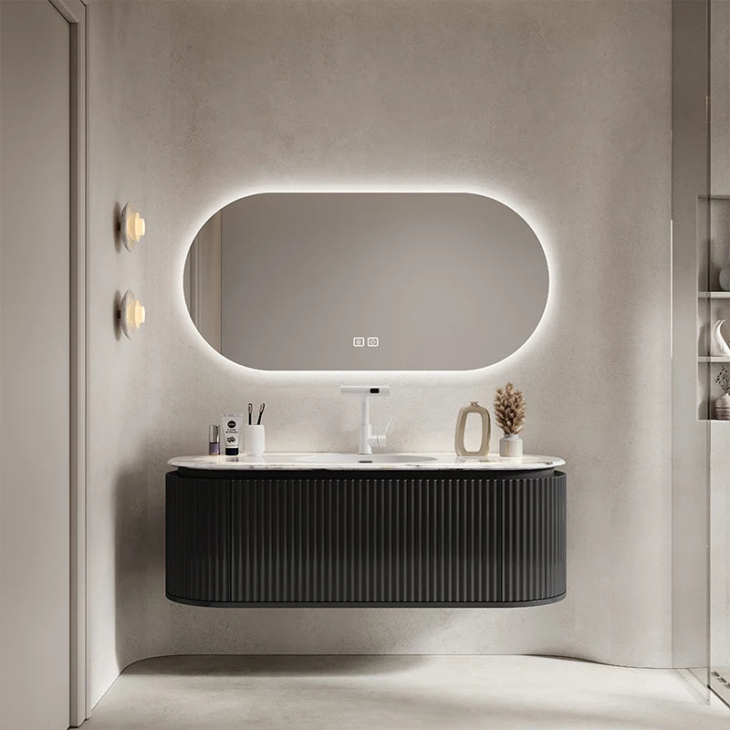 Modern Luxury Design Wall Mounted Washroom Vanities Wooden Bathroom Cabinet Vanity With Double Sink