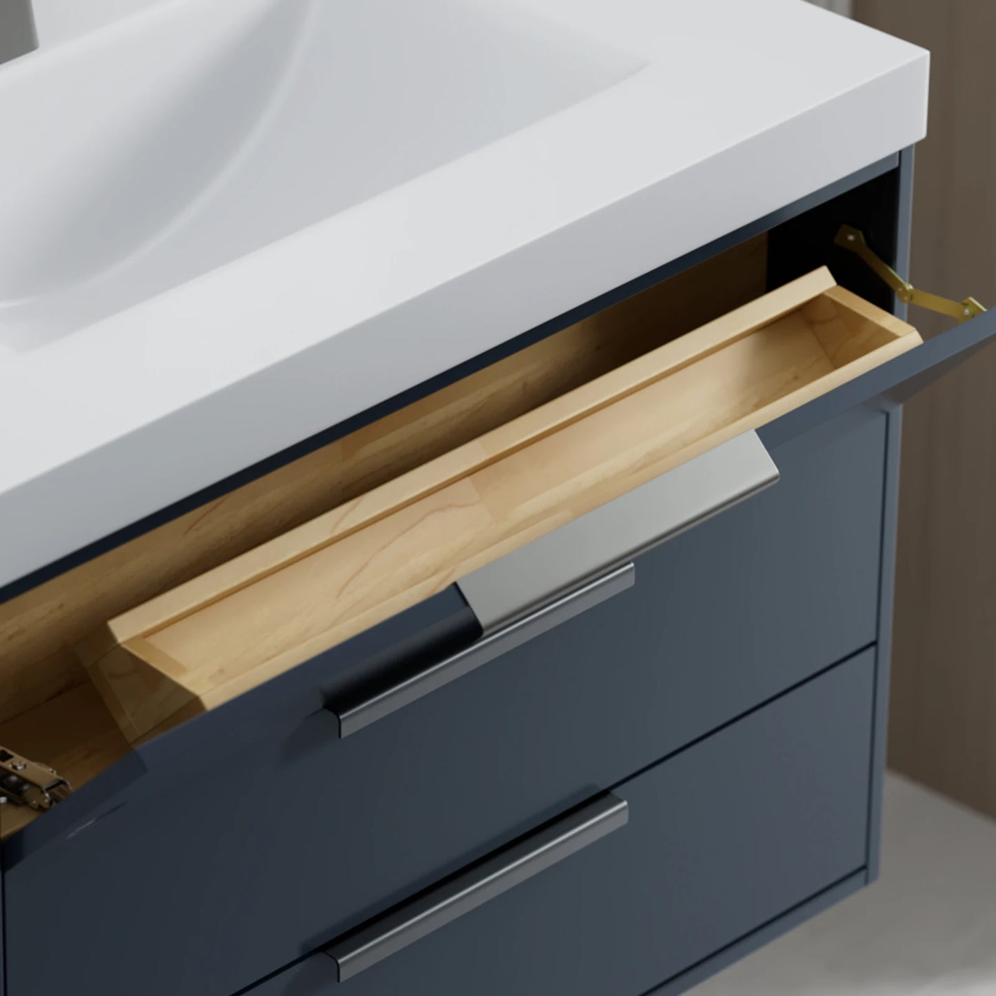 Bathroom Sink Cabinet Wall Cabinet Bathroom Vanity Set Hotel 2 Drawers Waterproof Modern Luxury Rectangle Unit Cabinet