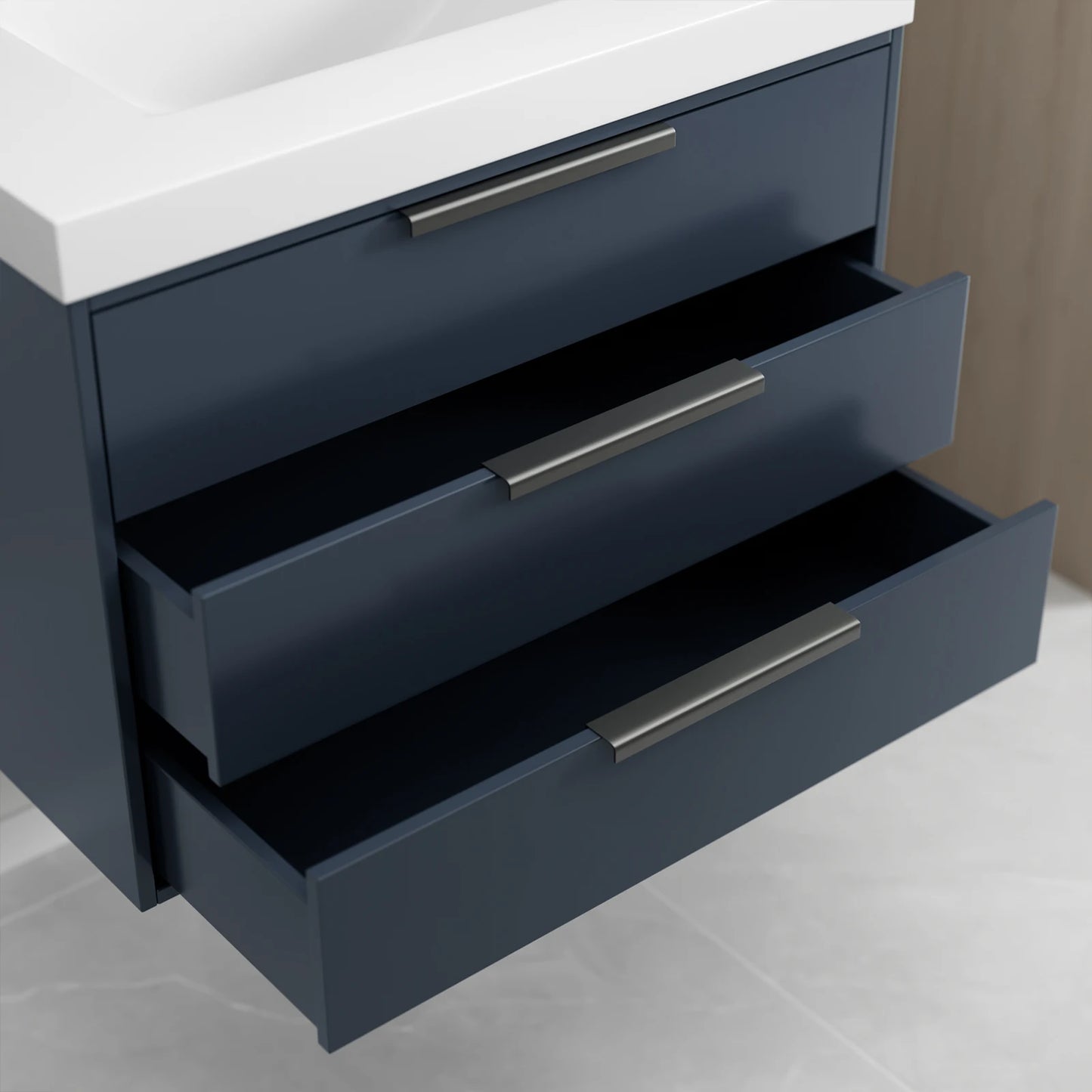 Bathroom Sink Cabinet Wall Cabinet Bathroom Vanity Set Hotel 2 Drawers Waterproof Modern Luxury Rectangle Unit Cabinet