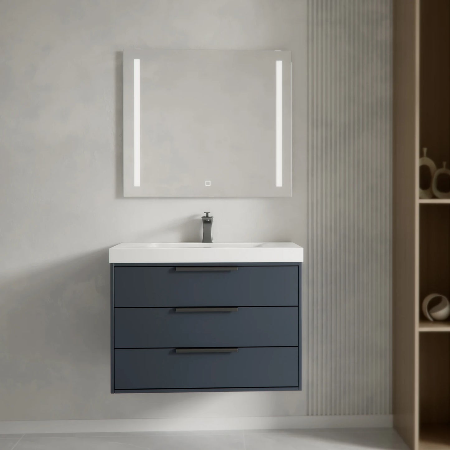 Bathroom Sink Cabinet Wall Cabinet Bathroom Vanity Set Hotel 2 Drawers Waterproof Modern Luxury Rectangle Unit Cabinet