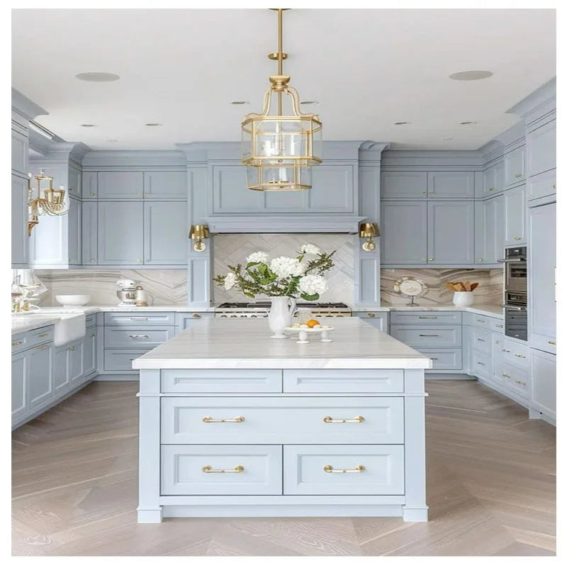 Kitchen cabinet Modern design luxury solid wood wood kitchen furniture cabinets light color
