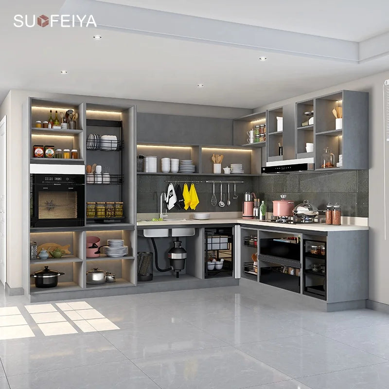 Kitchen cabinet factory price full set kitchen cabinet furniture set modern custom cabinet design