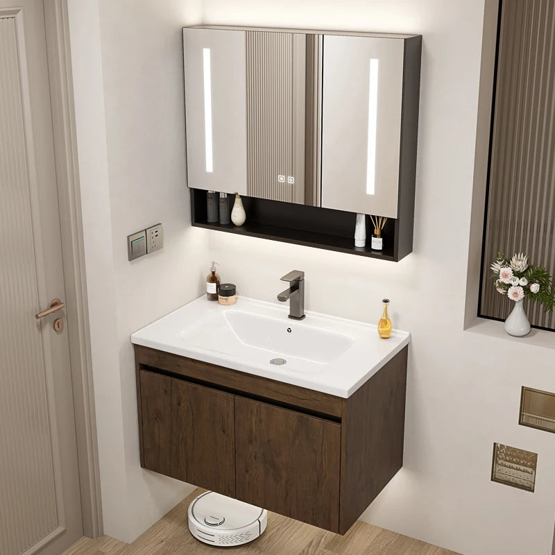aluminum bathroom cabinet Waterproof basin Small wall-mounted bathroom vanity Honeycomb aluminum cabinet Bathroom vanity with mirror Bathroom cabinet