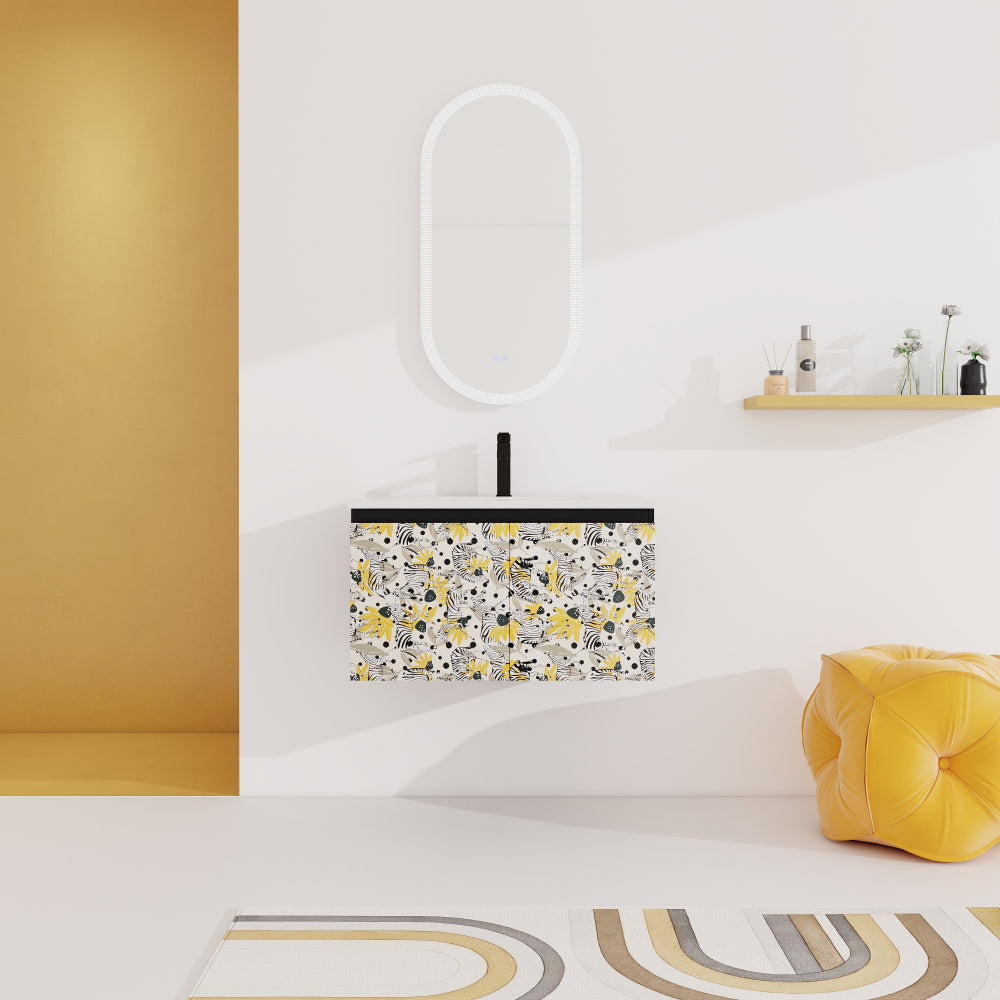 48'' Floating Wall-Mounted Bathroom Vanity & Soft-Close Cabinet Door, KD-Package