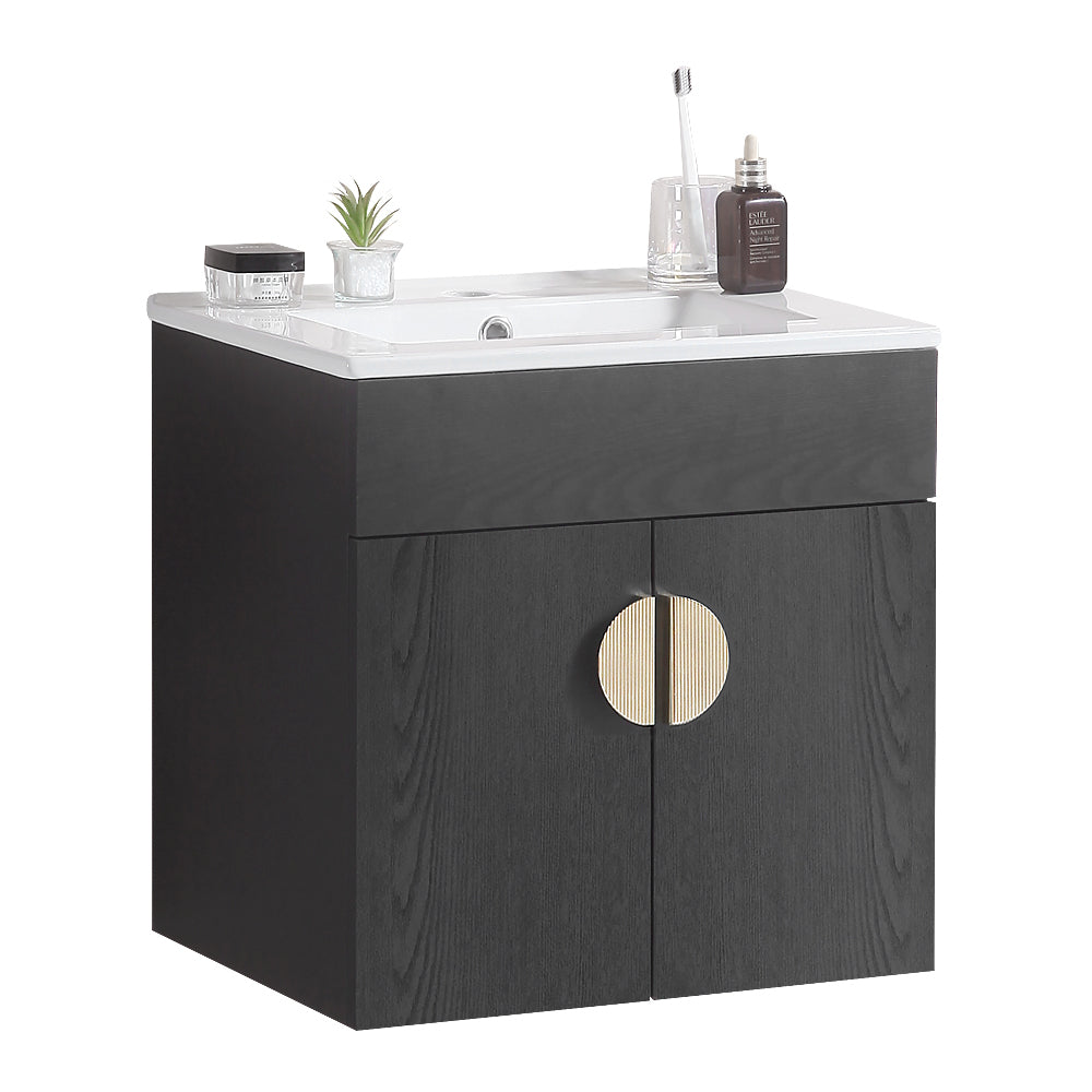 20''Bathroom Vanity,black Excluding sink (Without ceramic basin)