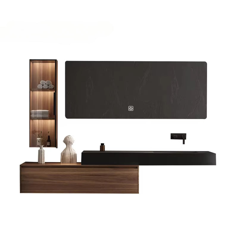 Customized Black Sink Modern Hot Design Bathroom Vanity with Storage Cabinet Wholesale