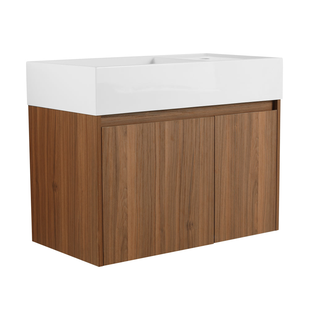 Melamine cabinet 30 Inch Bathroom Cabinet With Sink,Soft Close Doors,Float Mounting Design, For Small Bathroom