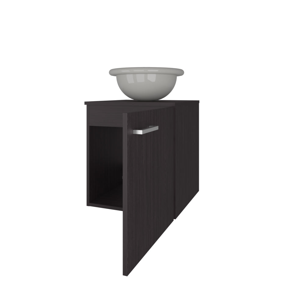 FM FURNITURE Pirtleville Bathroom Vanity with Integrated Sink and Faucet, Wengue