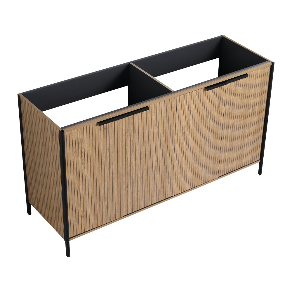 30" Freestanding Bathroom Vanity with Resin Sink & 2 Soft-Close Cabinet Doors (KD-Packing)