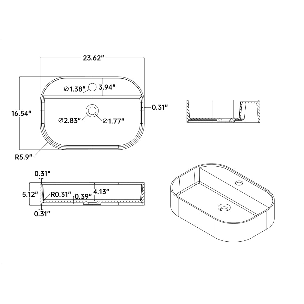 Solid surface Basin