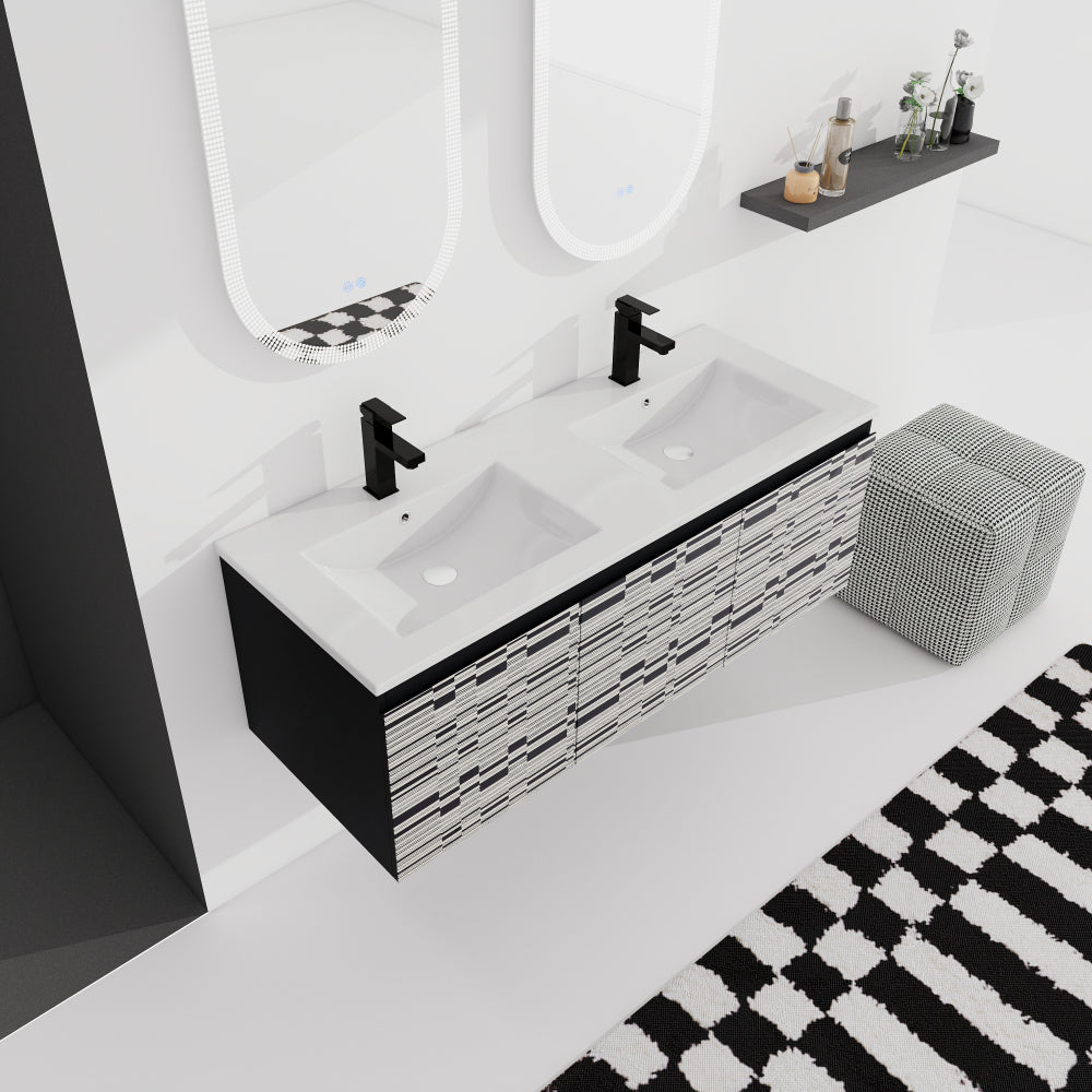 48'' Floating Wall-Mounted Bathroom Vanity & Soft-Close Cabinet Door, KD-Package