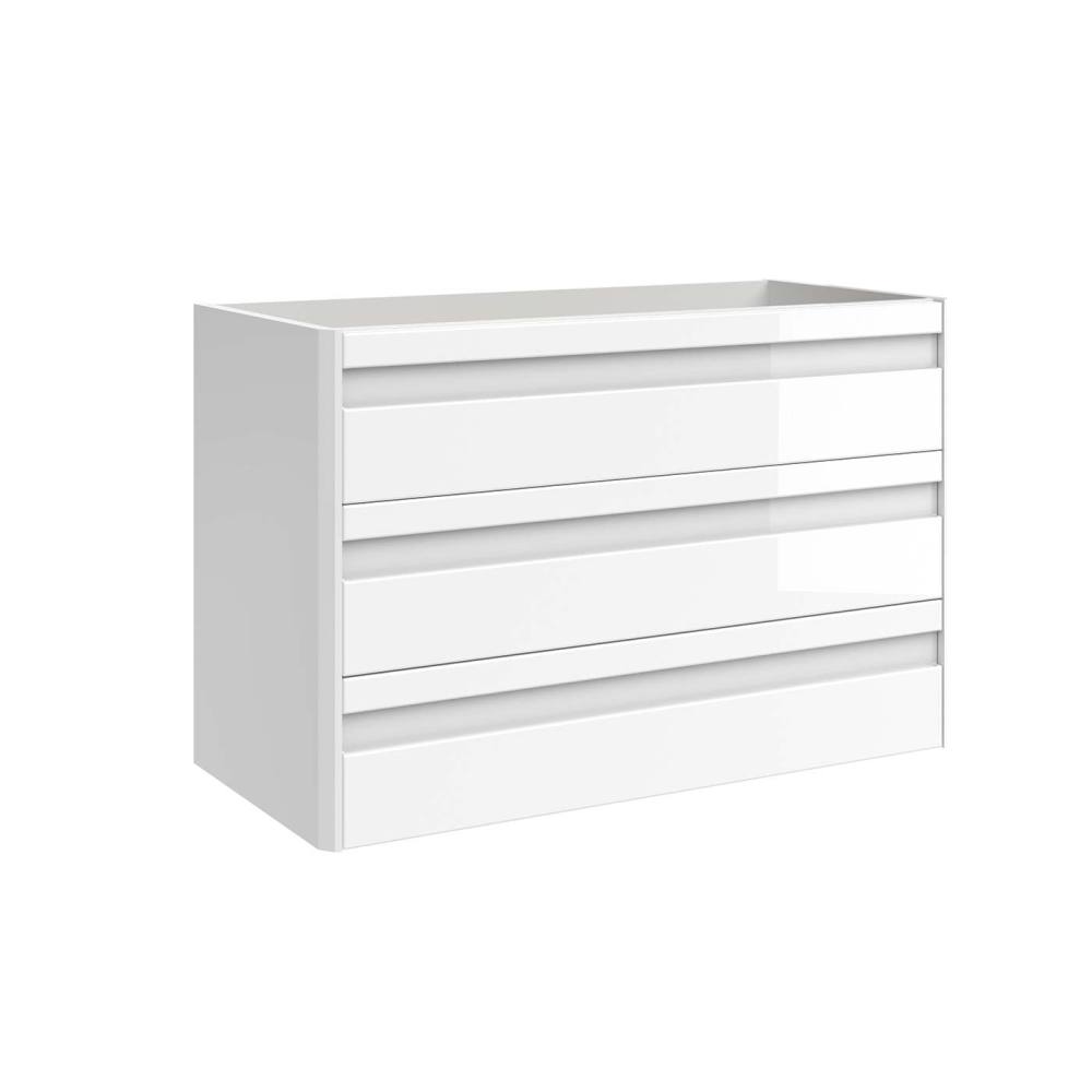DAX Venice Single Vanity Cabinet 3 Drawers 40" Inches White w/Onix Basin