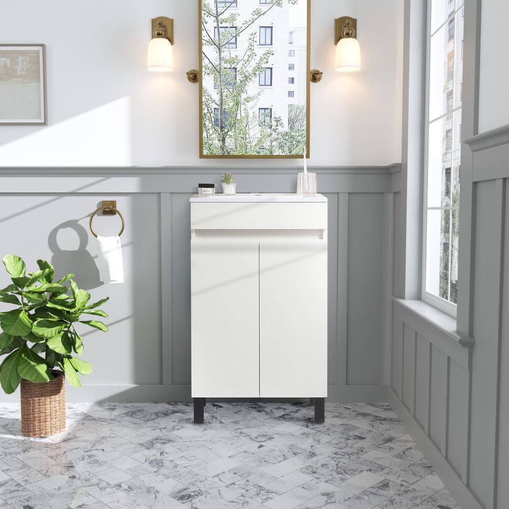 20''Bathroom Vanity white (Without ceramic basin)