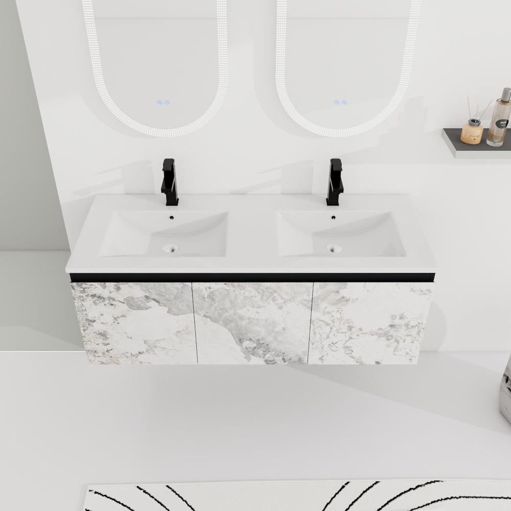 48'' Floating Wall-Mounted Bathroom Vanity & Soft-Close Cabinet Door, KD-Package