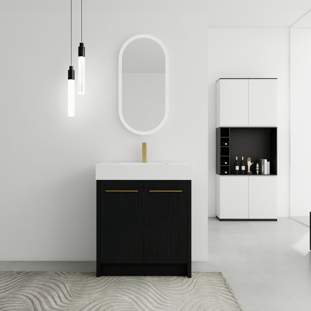 72 Inch Freestanding Bathroom Vanity with Resin Sink and a Storage Cabinets, With Soft Closing Door, 09230*2+0312 Combination Cabinet, KD-Package