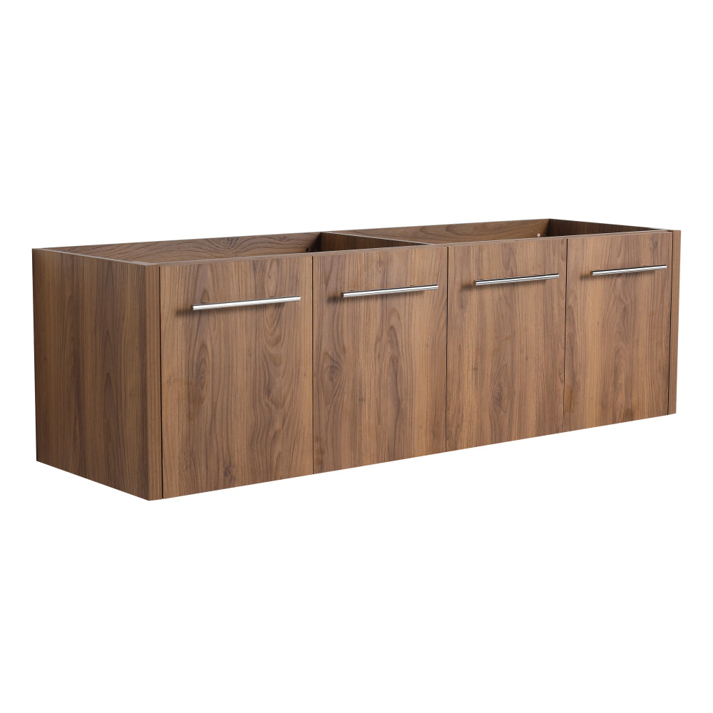 48 Inch Wall-Mounted Bathroom Vanity with Sink, Thick Edged Resin Basin, KD-Package
