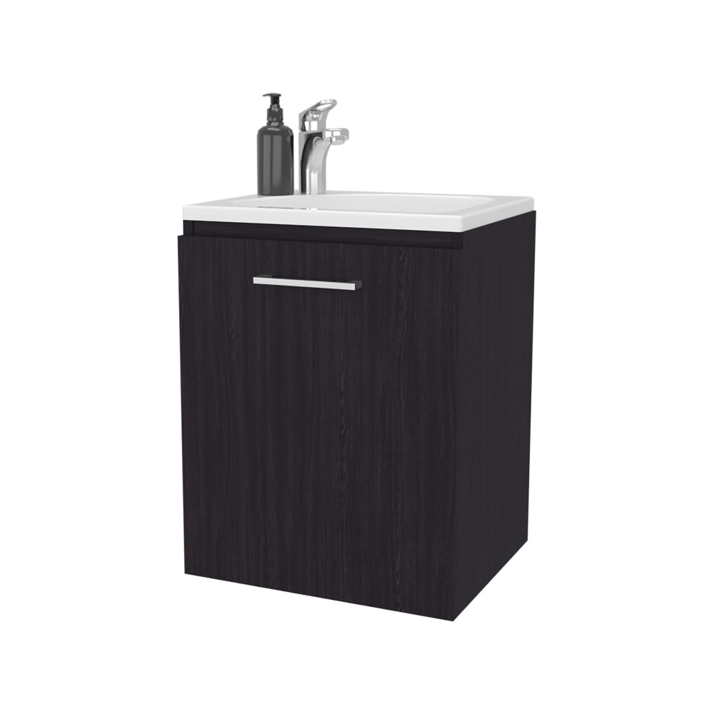 FM FURNITURE Haigleer Creek Bathroom Vanity with Integrated Sink and Faucet, Wengue