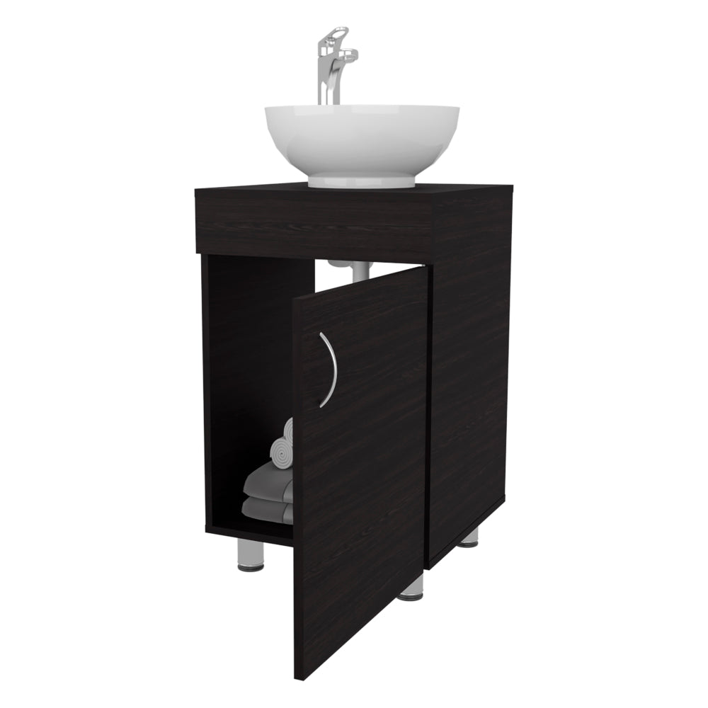 FM FURNITRE Loli Bathroom Vanity with Integrated Sink and Faucet, Wengue