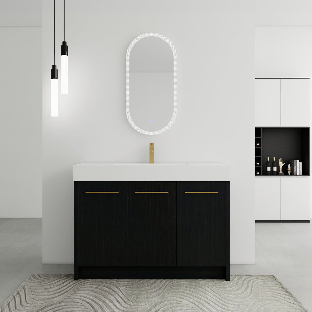 72 Inch Freestanding Bathroom Vanity with Resin Sink and a Storage Cabinets, With Soft Closing Door, 09230*2+0312 Combination Cabinet, KD-Package