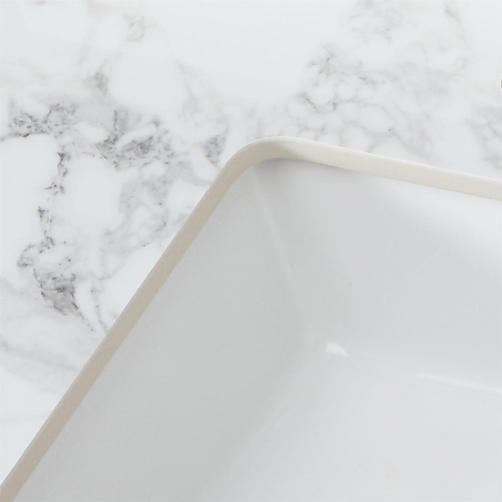 37"x22"Bathroom Vanity Top,sintered stone carra white Barthroom Vanity Sink Tops with Rectangular Undermount Ceramic Sink with Vanity Backsplash, Single Faucet Hole Bathroom Vanity Countertop