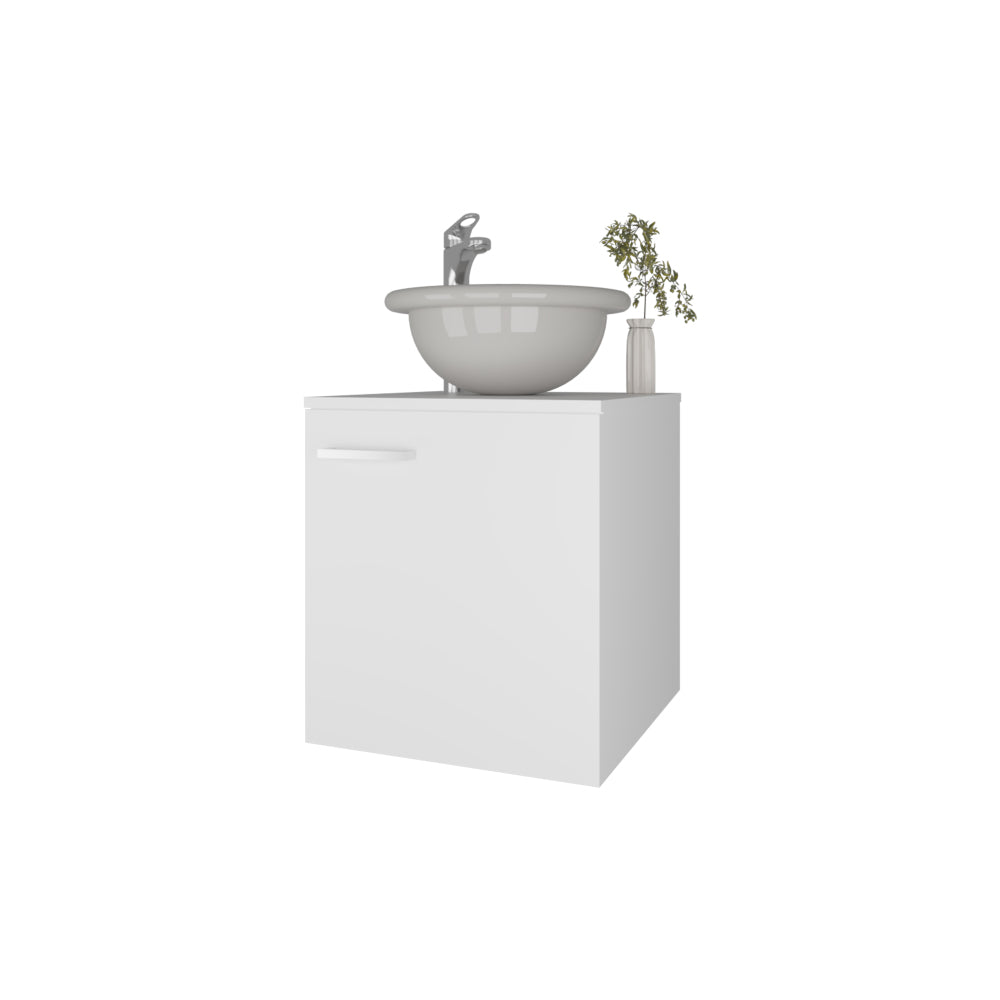FM FURNITURE Pirtleville Bathroom Vanity with Integrated Sink and Faucet, White