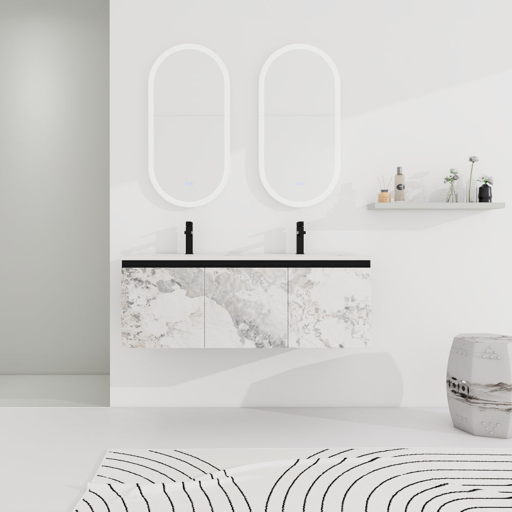 48'' Floating Wall-Mounted Bathroom Vanity & Soft-Close Cabinet Door, KD-Package