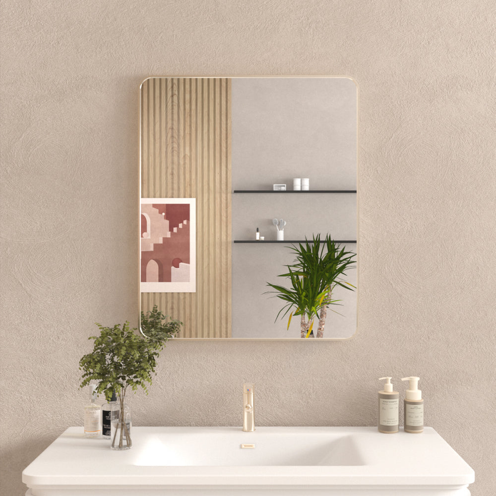 60x36 In. Aluminum Framed Rounded Rectangle Bathroom Wall Mirror, Matte Black Bathroom Vanity Mirror Farmhouse, Anti-Rust, Tempered Glass mirrors, Hangs Horizontally or Vertically
