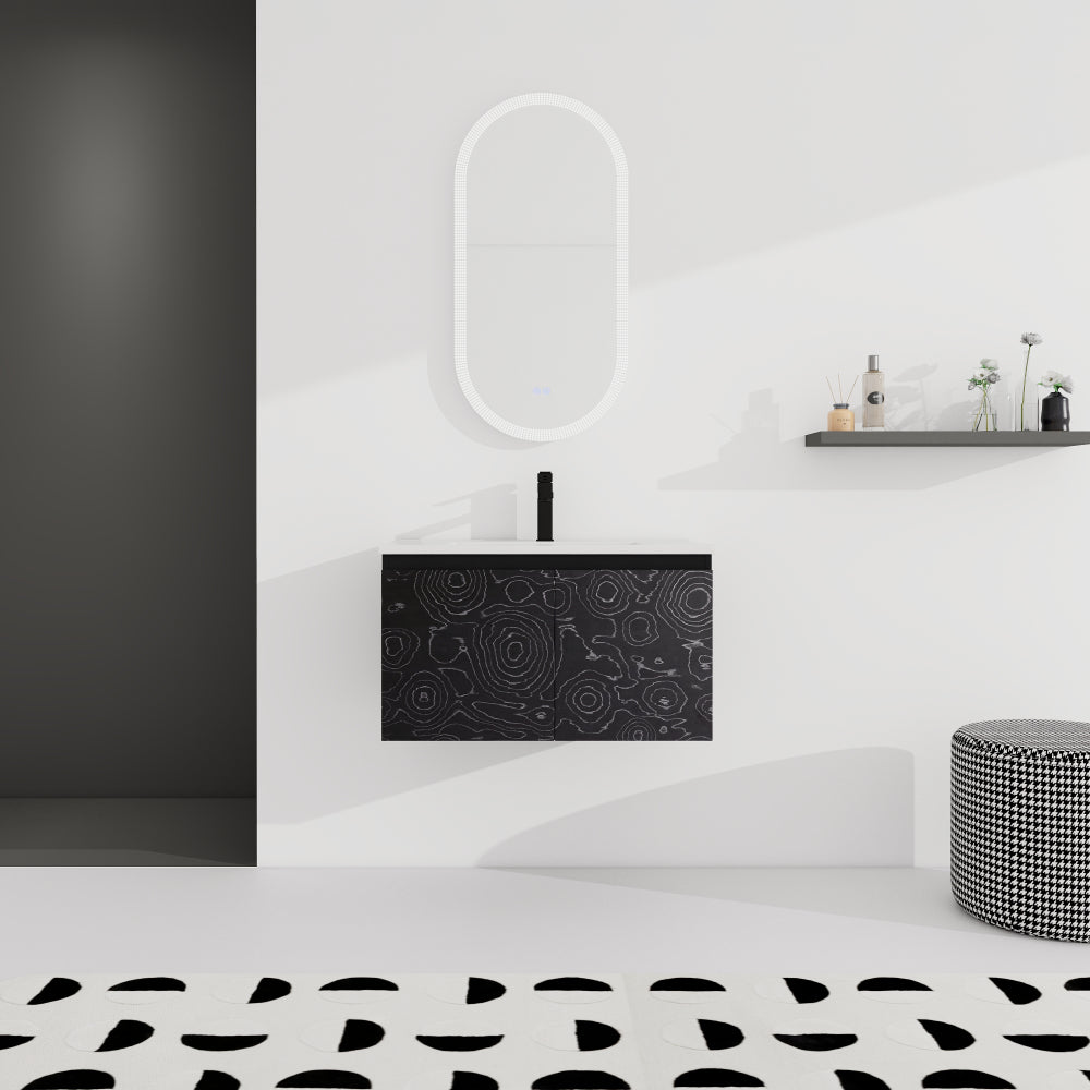 48'' Floating Wall-Mounted Bathroom Vanity & Soft-Close Cabinet Door, KD-Package