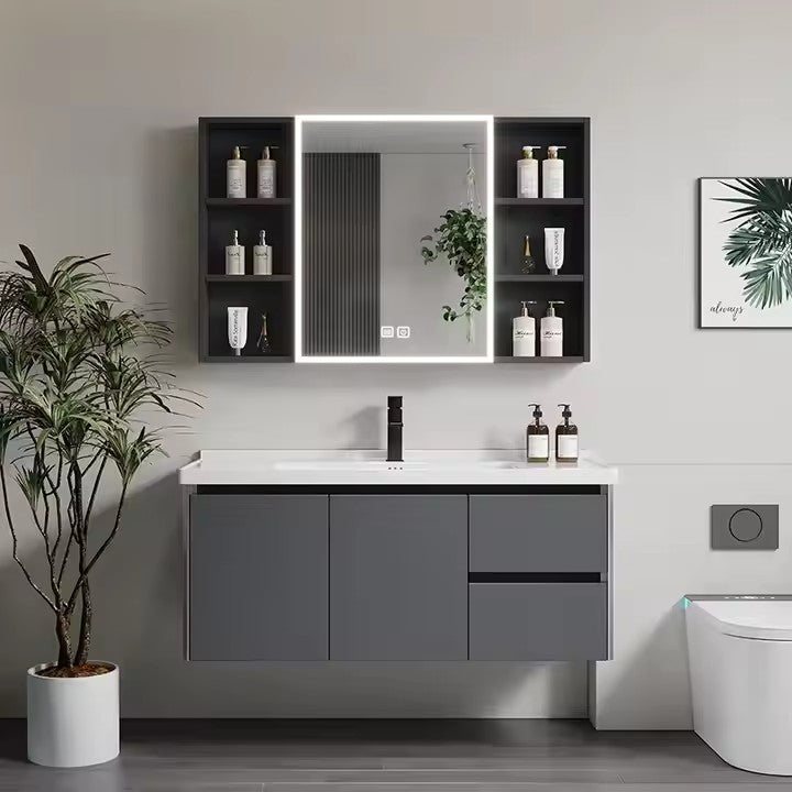 Aluminum bathroom cabinet