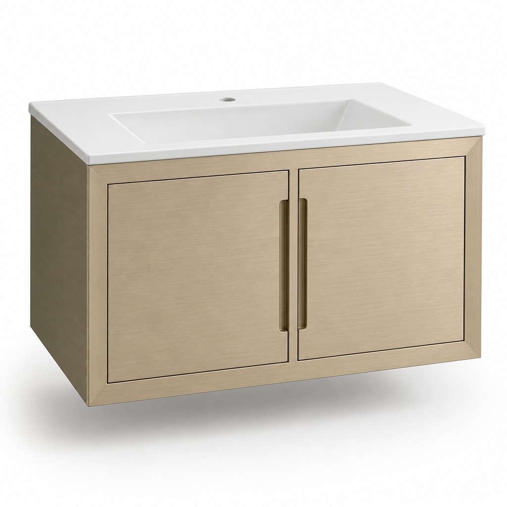 Aluminum Vanity 800mm · Champagne Frame