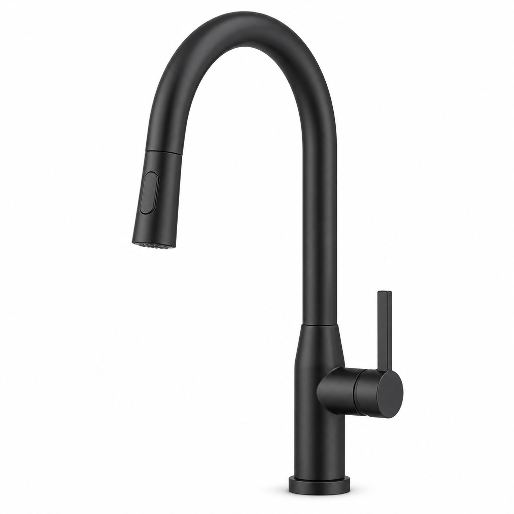 Pull-Down Kitchen Faucet, Matte Black
