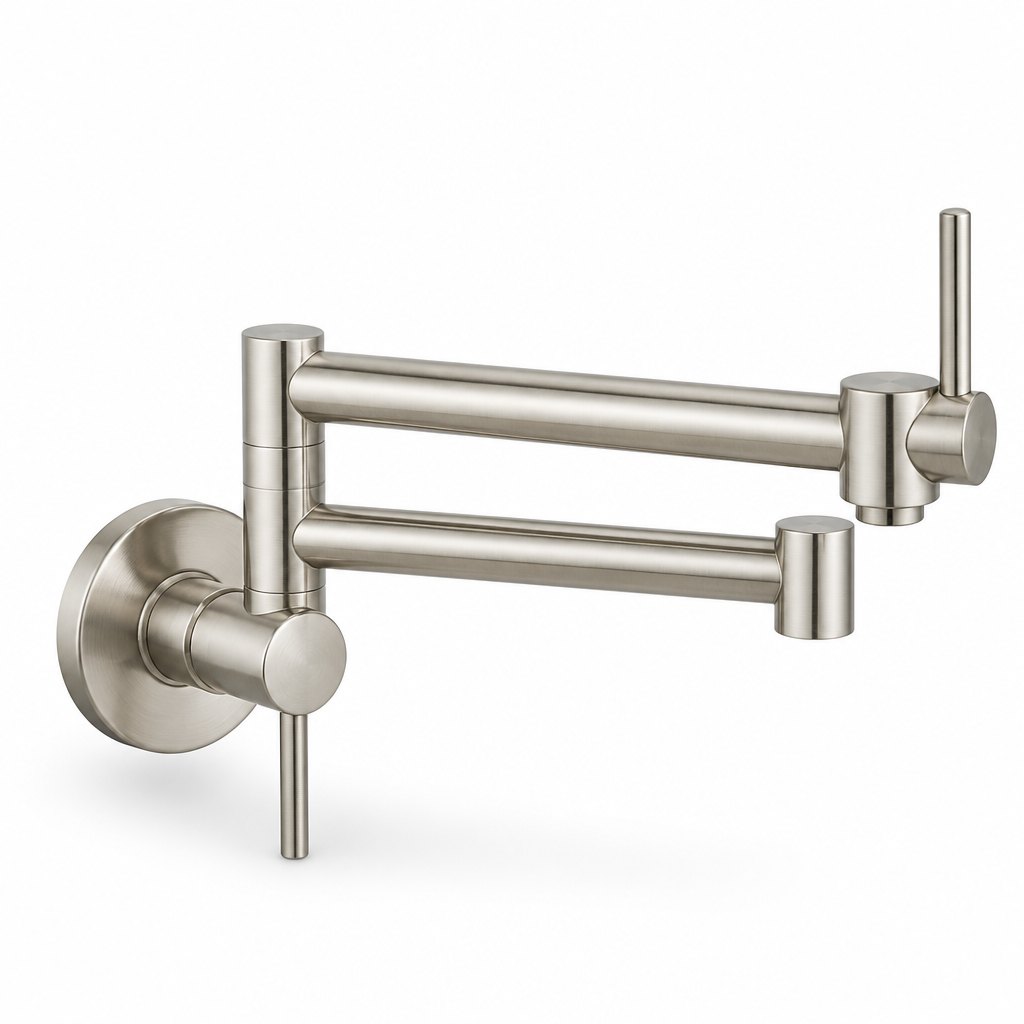 Wall-Mount Pot Filler, Brushed Nickel