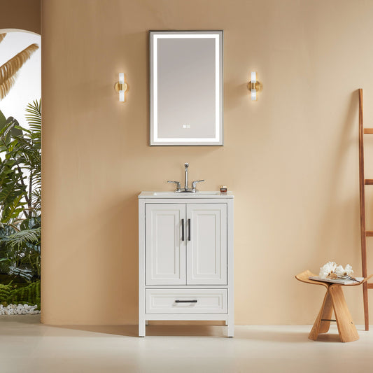 Fully Assembled 24'' Freestanding Single Bathroom Vanity with Top