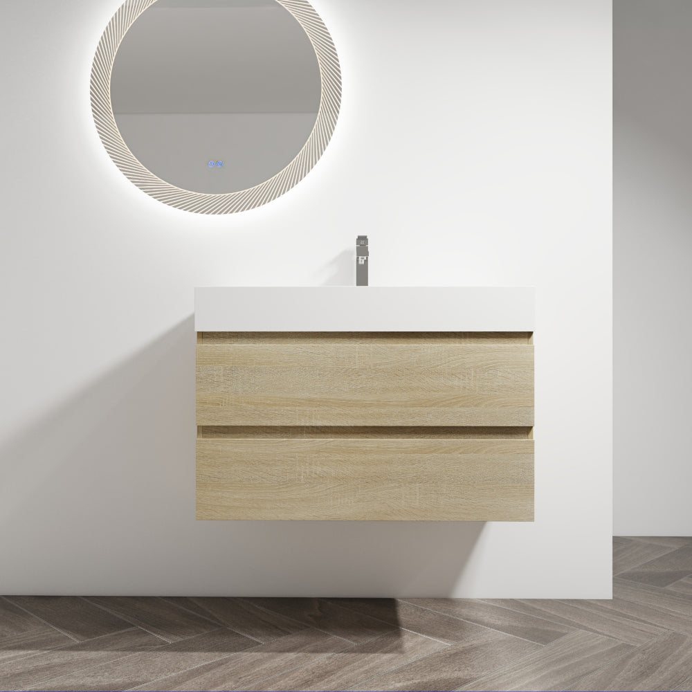 Melamine cabinet 36" Wall-Mounted Bathroom Vanity (Only the Cabinet Body)-BVB01936BNO-2